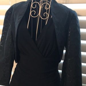 Black evening dress with bolero jacket